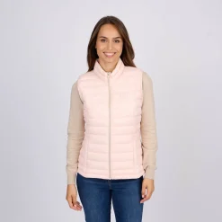 Femme Mise Au Green Doudoune sans manches rose pâle