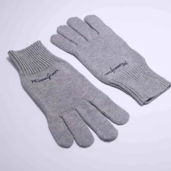 Femme Mise Au Green Gants en tricot gris moyen