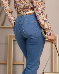 Femme Mise Au Green Jean Charly blue bleached