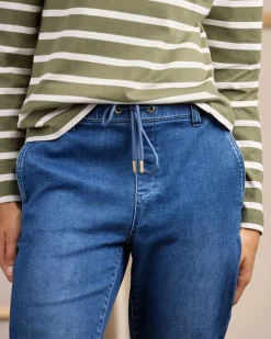 Femme Mise Au Green Jean coupe loose mid blue