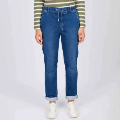 Femme Mise Au Green Jean coupe loose mid blue