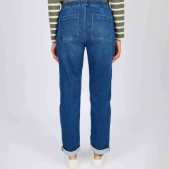 Femme Mise Au Green Jean coupe loose mid blue