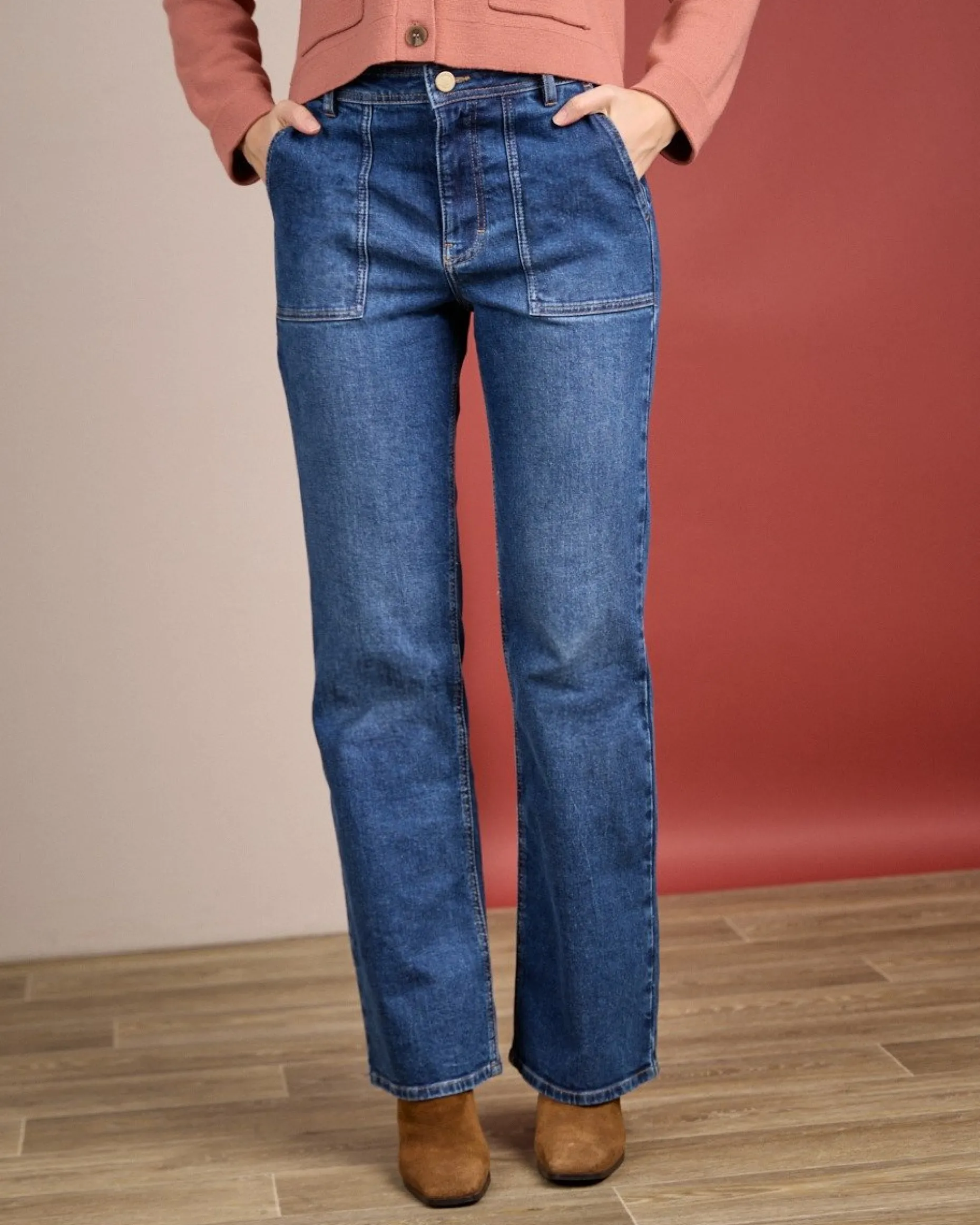 Femme Mise Au Green Jean Cyrile mid blue