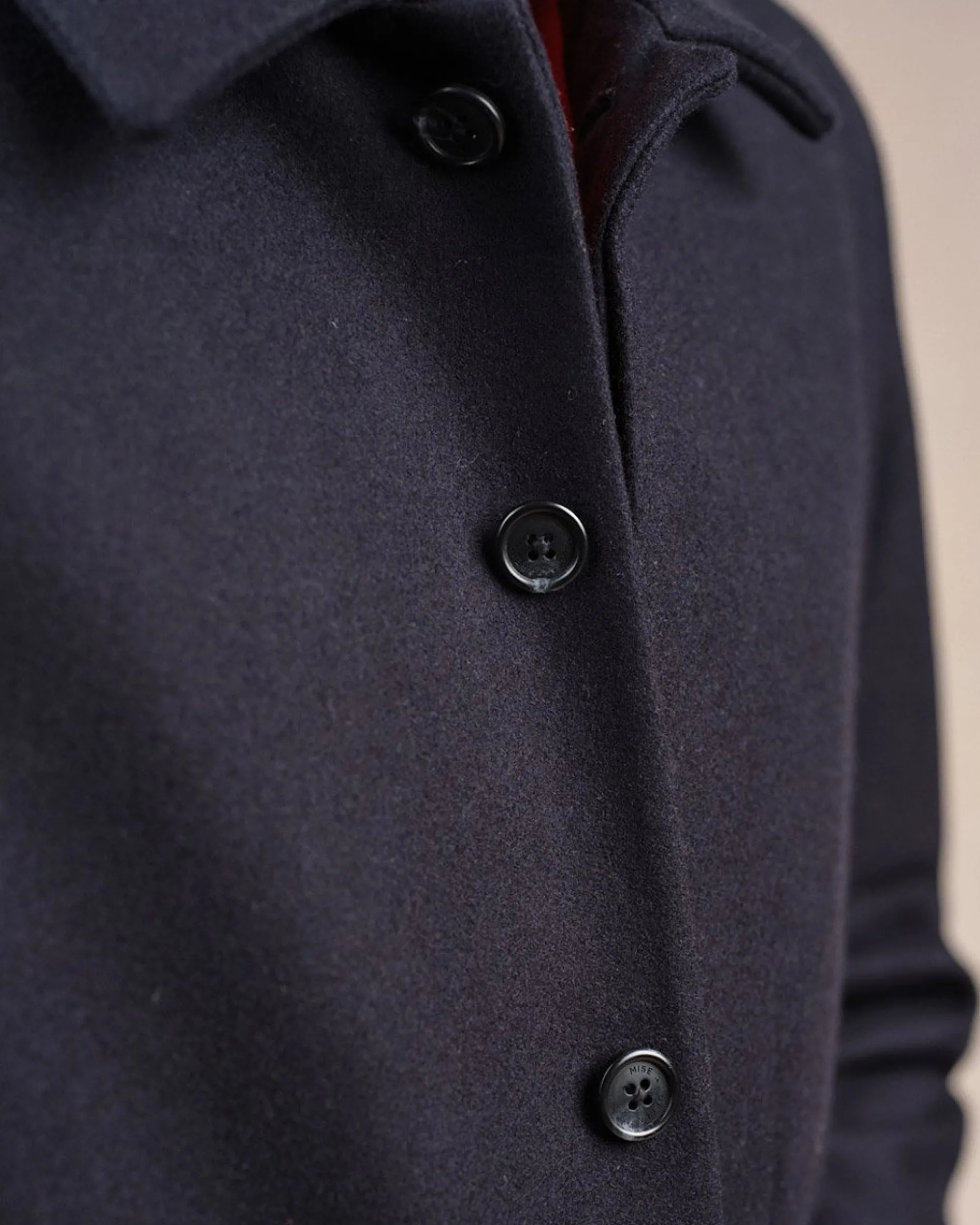 Homme Mise Au Green Manteau boutonné bleu marine