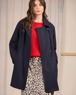 Femme Mise Au Green Manteau Céline bleu marine