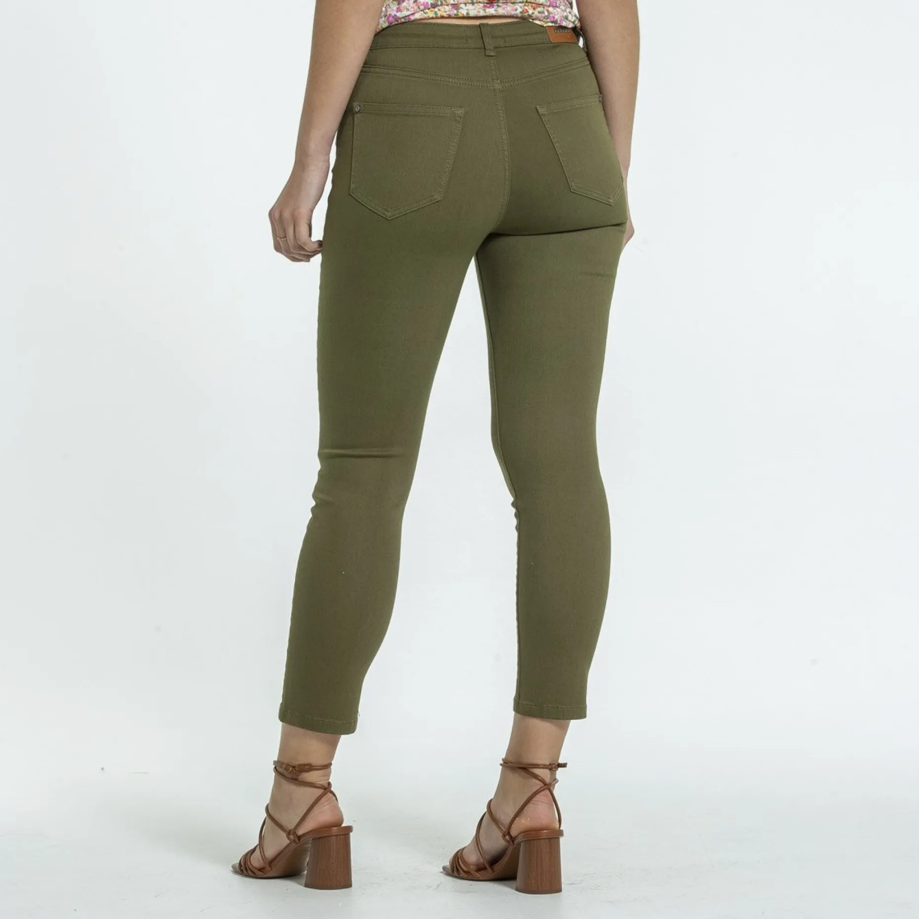 Femme Mise Au Green Pantalon Laura kaki fonce
