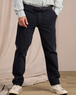 Homme Mise Au Green Pantalon velours côtelé bleu marine