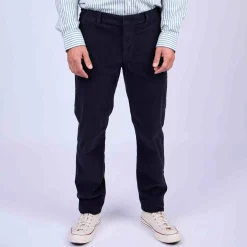 Homme Mise Au Green Pantalon velours côtelé bleu marine