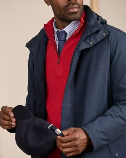 Homme Mise Au Green Parka coupe vent bleu marine