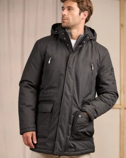 Homme Mise Au Green Parka effet tramé