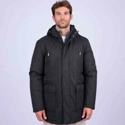 Homme Mise Au Green Parka effet tramé