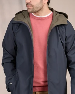 Homme Mise Au Green Parka légère bleu marine