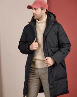 Homme Mise Au Green Parka matelassée bleu marine