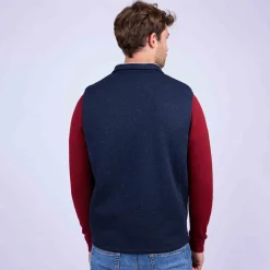 Homme Mise Au Green Polaire sans manches bleu marine