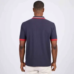 Homme Mise Au Green Polo à contraste bleu marine