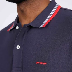Homme Mise Au Green Polo à contraste bleu marine