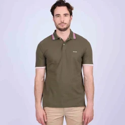 Homme Mise Au Green Polo à contraste