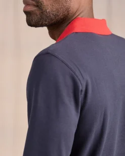 Homme Mise Au Green Polo au col contrastant bleu marine