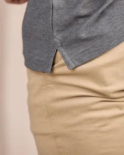 Homme Mise Au Green Polo au col contrastant gris moyen