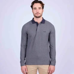 Homme Mise Au Green Polo au col contrastant gris moyen