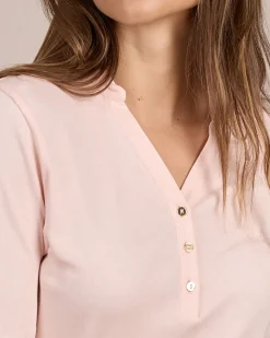 Femme Mise Au Green Polo Coralie rose pâle