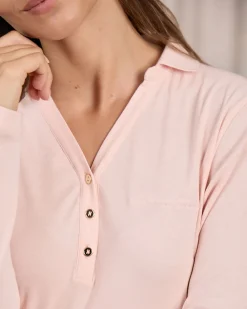 Femme Mise Au Green Polo Coralie rose pâle