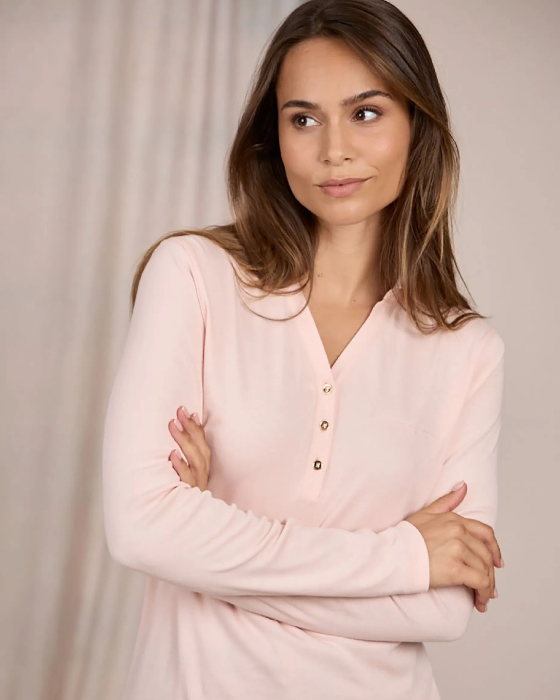 Femme Mise Au Green Polo Coralie rose pâle
