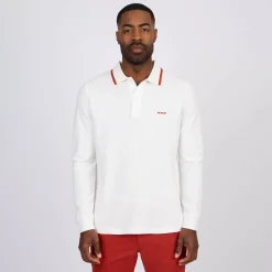 Homme Mise Au Green Polo détail col ecru chiné