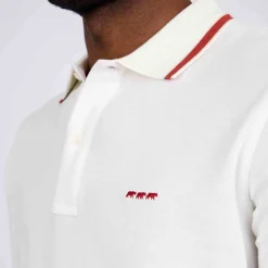 Homme Mise Au Green Polo détail col ecru chiné
