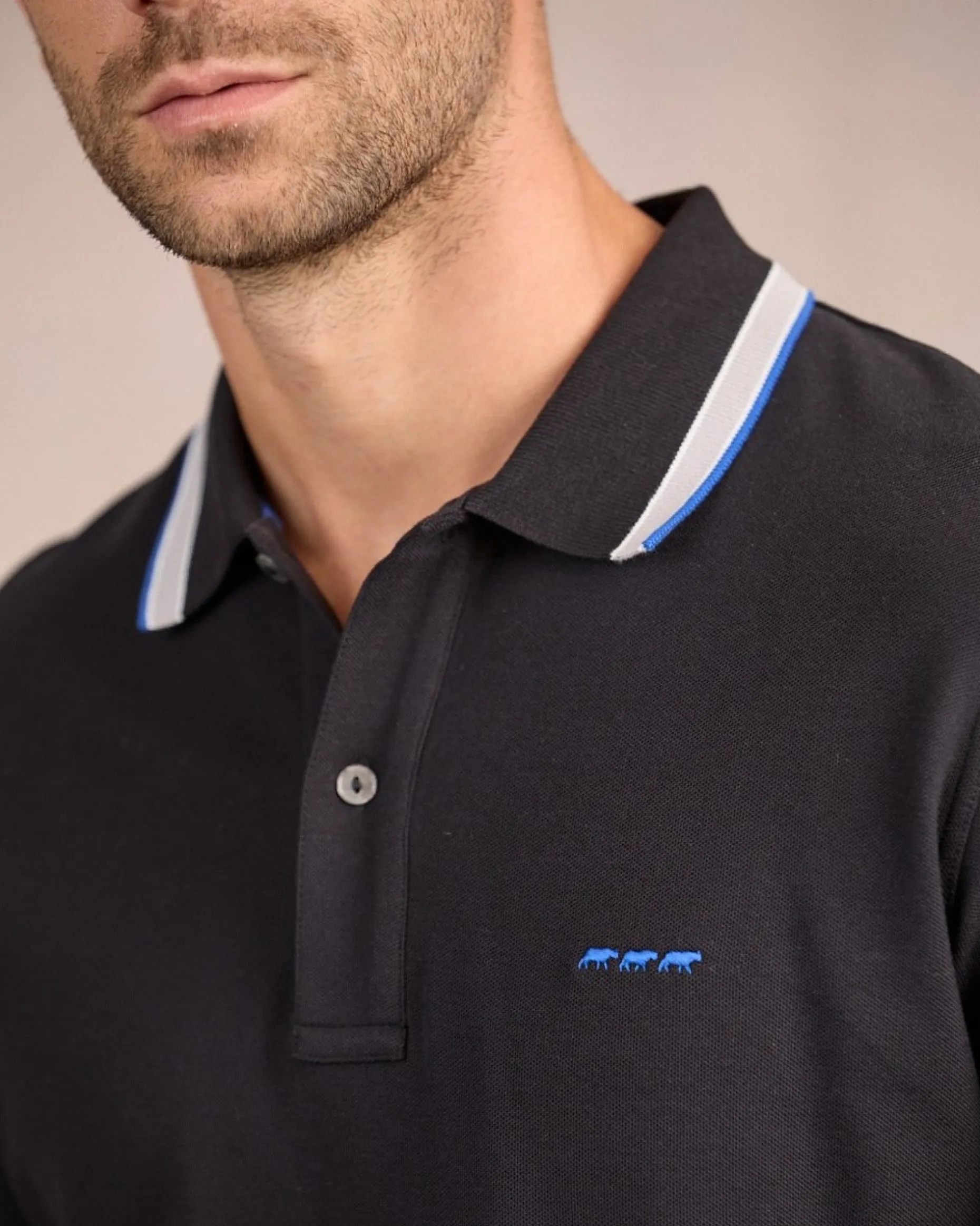 Homme Mise Au Green Polo détail col