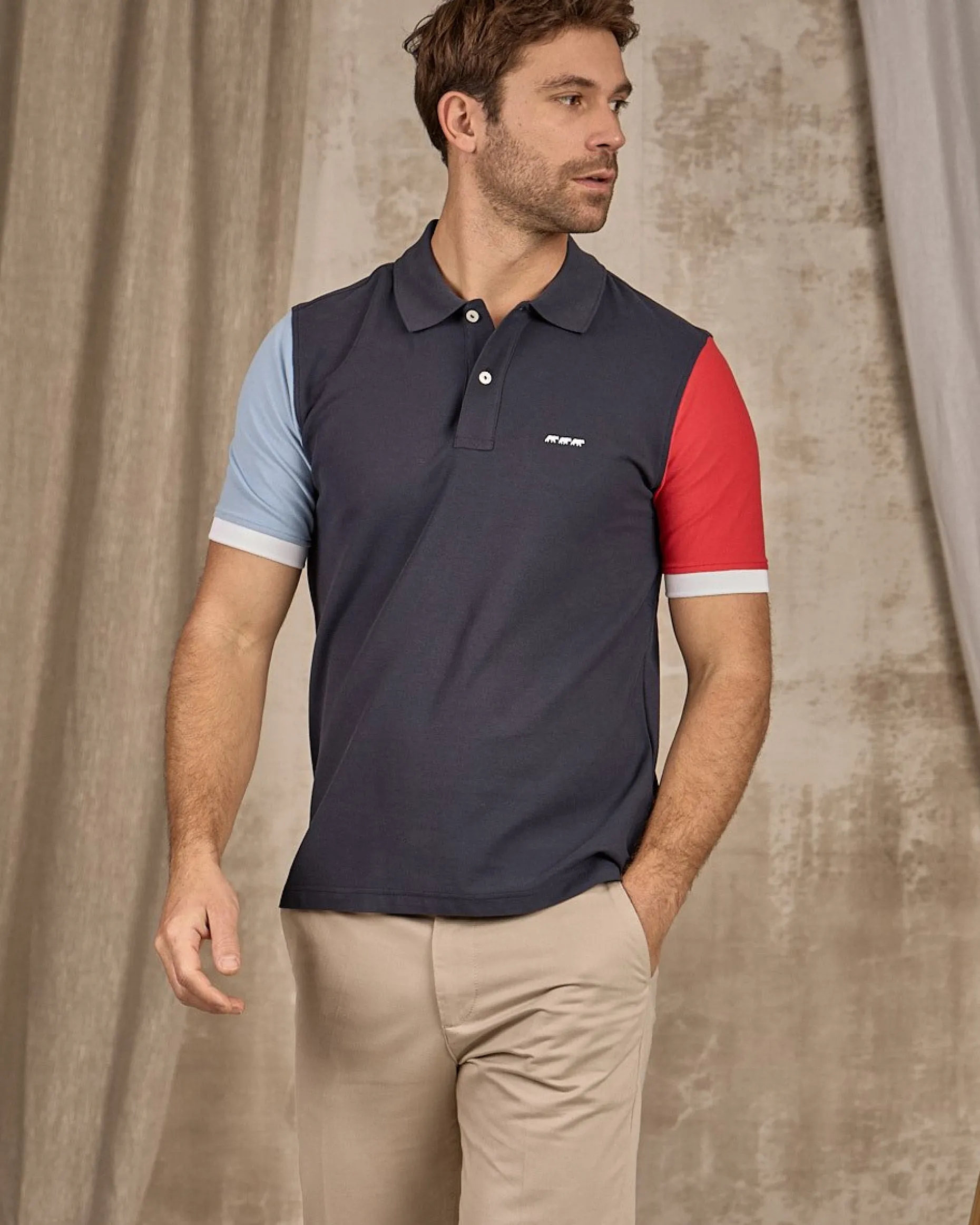 Homme Mise Au Green Polo manches courtes bleu marine