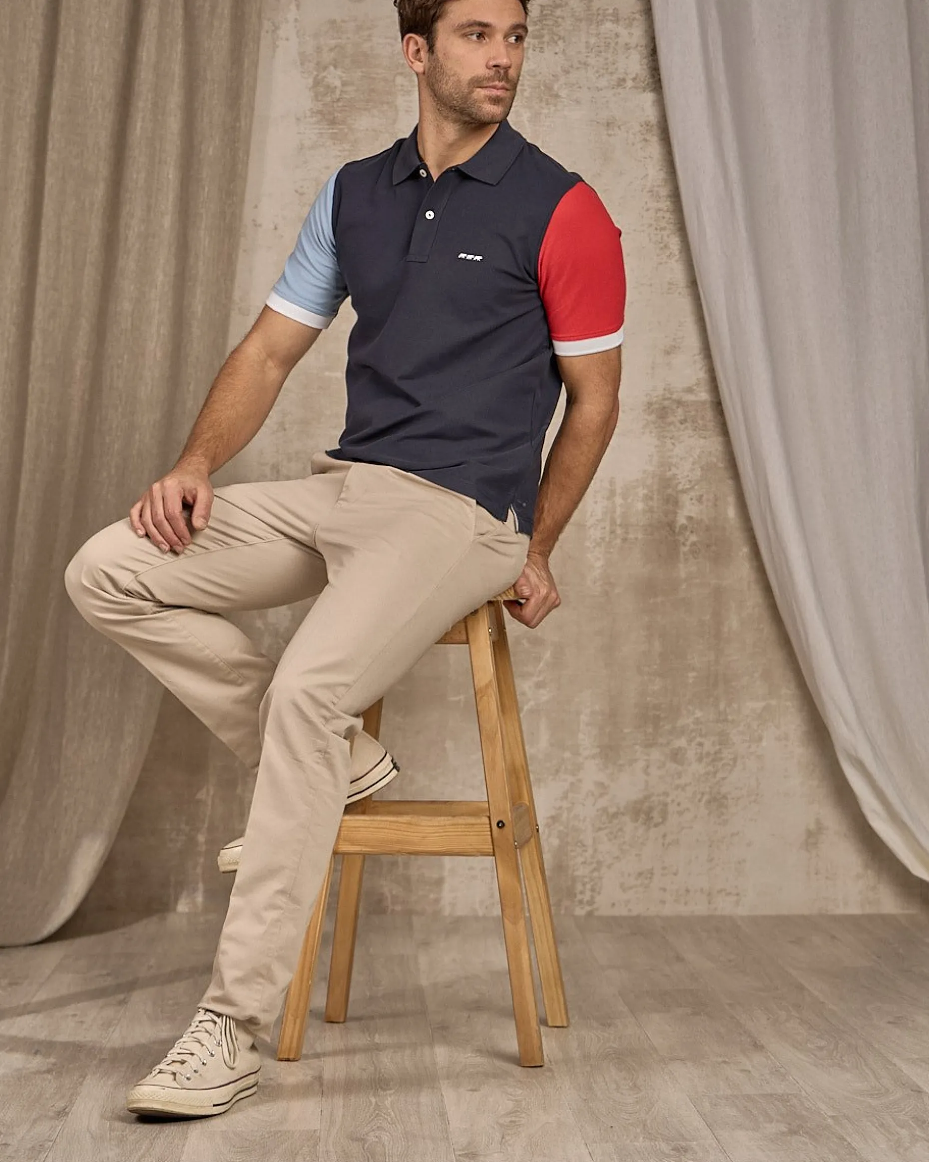 Homme Mise Au Green Polo manches courtes bleu marine