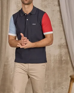 Homme Mise Au Green Polo manches courtes bleu marine