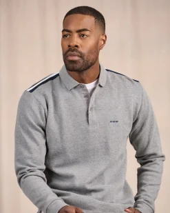 Homme Mise Au Green Polo manches longues regular fit à épaulettes