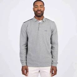 Homme Mise Au Green Polo manches longues regular fit à épaulettes