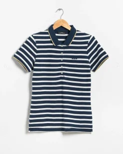 Femme Mise Au Green Polo marinière rayures marine