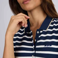 Femme Mise Au Green Polo marinière rayures marine