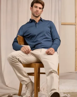 Homme Mise Au Green Polo micro motifs