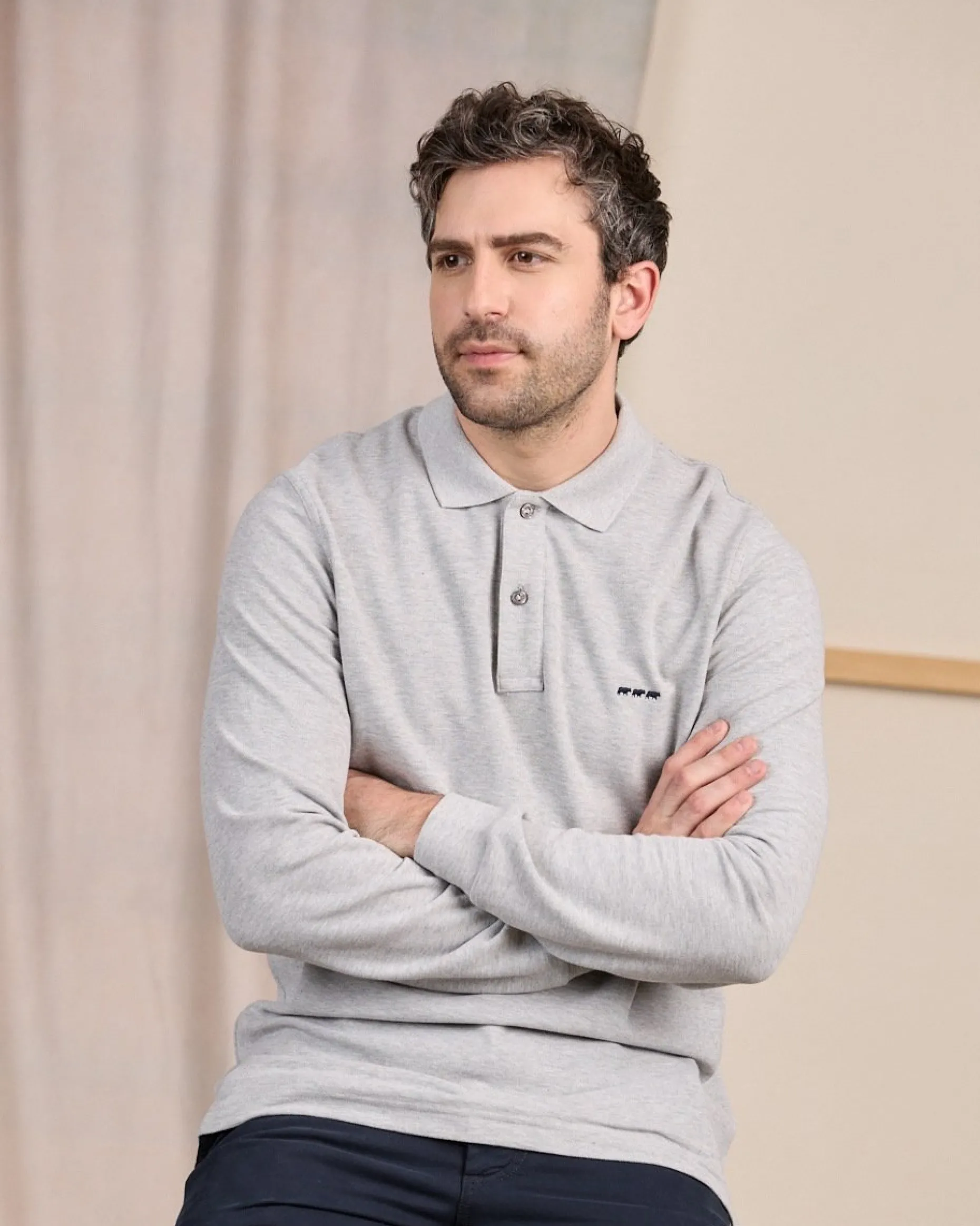 Homme Mise Au Green Polo Robin gris moyen