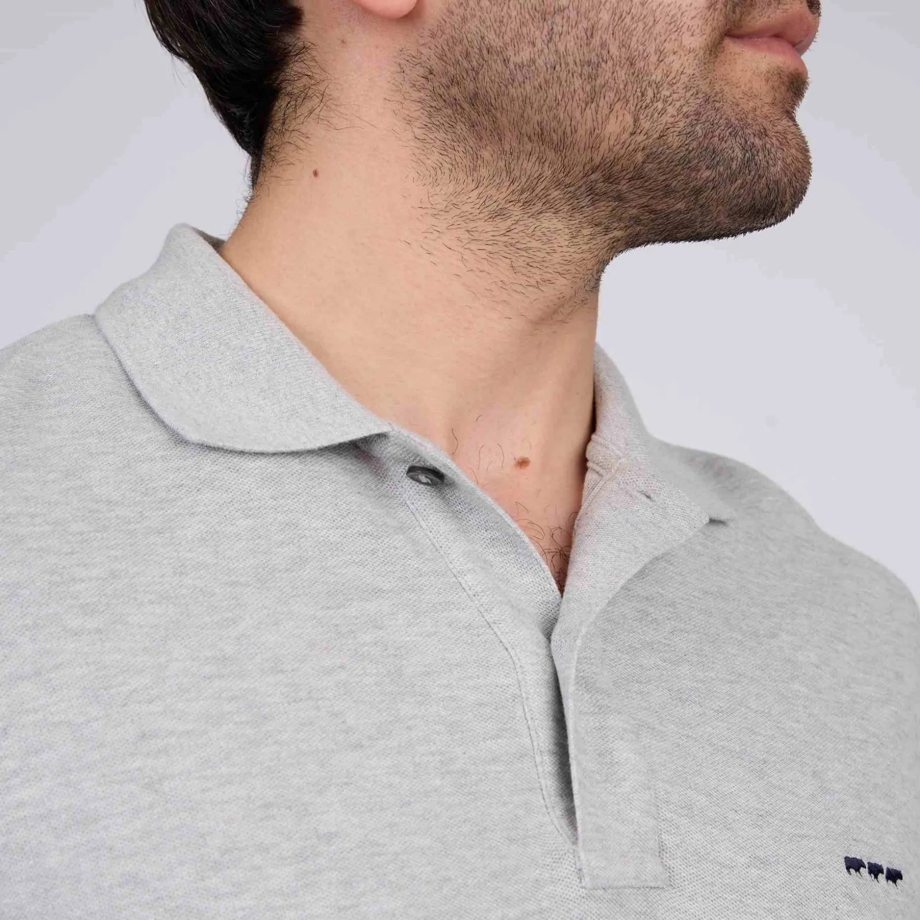 Homme Mise Au Green Polo Robin gris moyen
