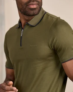 Homme Mise Au Green Polo ville zippé