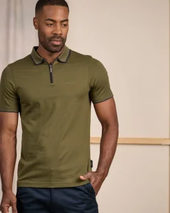 Homme Mise Au Green Polo ville zippé