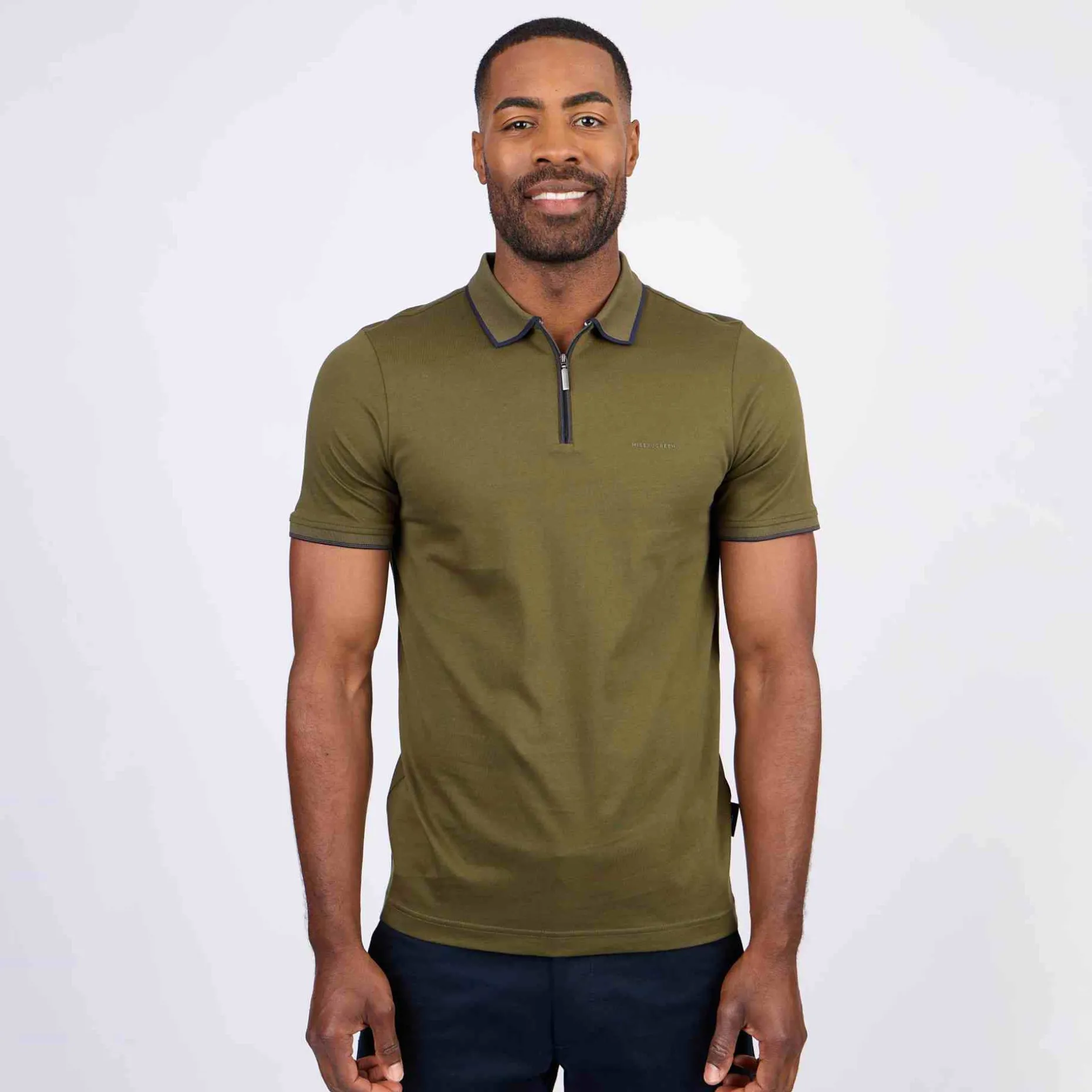 Homme Mise Au Green Polo ville zippé