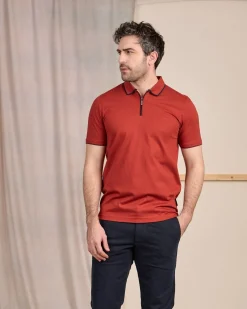 Homme Mise Au Green Polo ville zippé