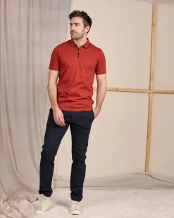 Homme Mise Au Green Polo ville zippé