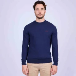 Homme Mise Au Green Pull Aaron bleu marine