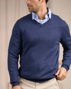 Homme Mise Au Green Pull Alvin bleu marine