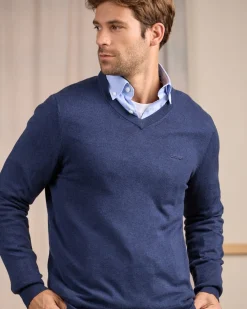Homme Mise Au Green Pull Alvin bleu marine