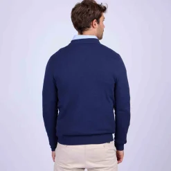 Homme Mise Au Green Pull Alvin bleu marine