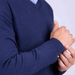 Homme Mise Au Green Pull Alvin bleu marine